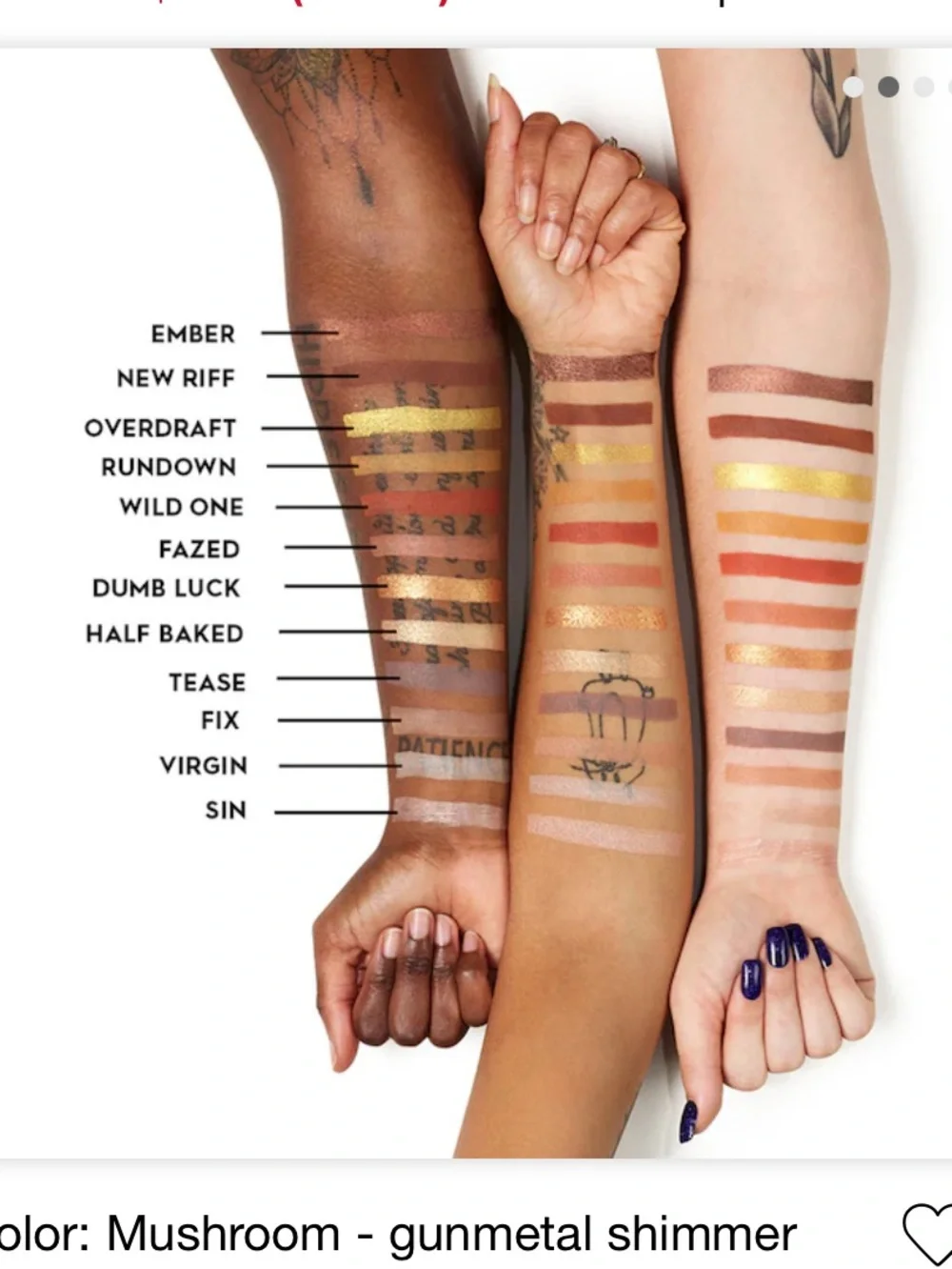 Urban Decay Eyeshadow shade mushroom shimmer